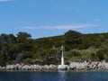 The coast of the Croatian Saint Petar island Royalty Free Stock Photo