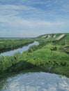 Chalky mountains in the Don River Valley