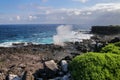 Coast of Espanola Island with blowholes, Galapagos National park