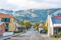 Coast and french village of Akaroa, New Zealand, South Island