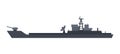 Coast Guard Cutter Flat Design Vector Illustration Royalty Free Stock Photo