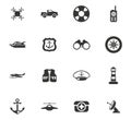 Coast Guard icons set