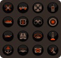 Coast Guard icons set