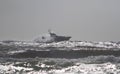 The Coast Guard patrol boat along the sea. Royalty Free Stock Photo