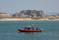 The coast guard patrolling a popular vacation destination in the desert