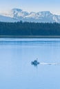 Coast Guard Ship Near Glacier Bay Royalty Free Stock Photo