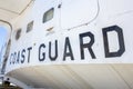 Coast Guard sign on aircraft Royalty Free Stock Photo