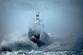 Coast guard during storm Royalty Free Stock Photo