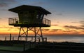 Coast guard tower at sunrise Royalty Free Stock Photo