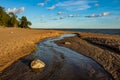 Coast of the Gulf of Finland in Komarovo Royalty Free Stock Photo