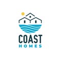 Coast Homes logo design vector template