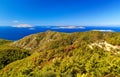 Coast of the island of Rhodes, the Aegean sea, beautiful Bay Royalty Free Stock Photo