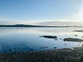 Coast of Kiwi Esplanade. Calm Seascape.