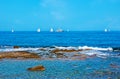 The coast of Kolpos Chanion Chania Bay, Chania, Crete, Greece