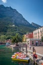 The coast of Lake Garda during the summer, Riva del Garda