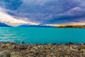 The coast of Lake Tekapo Royalty Free Stock Photo