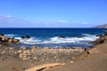 the coast landscape and beach La Pared, Fuerteventura, Canary Islands, Spain