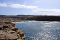 the coast landscape and beach La Pared, Fuerteventura, Canary Islands, Spain