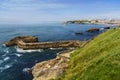 Coast and lighthouse of Biarritz, France