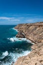 Coast line in the Kalbarri National Park Island Rock, Castle Cove and Natural Bridge in Western Australia Royalty Free Stock Photo