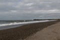 Coast line at Thyboron on the Danish west coast, beautiful sandy Royalty Free Stock Photo