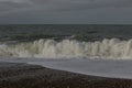 Coast line at Thyboron on the Danish west coast, clouds in the s