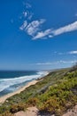 Lonely beaches and vast coastal heathland in the Margaret River region of Western Australia.