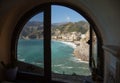 Coast Maiori view from the window Royalty Free Stock Photo