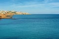 Coast of Mediterranean sea with bays and cliffs