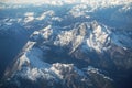 Coast Mountains British Columbia Canada Airplane Flying High Angle Landscape View Royalty Free Stock Photo