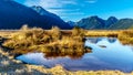 The Coast Mountains surrounding the Pitt River and Pitt Lake in the Fraser Valley of British Columbia Canada Royalty Free Stock Photo