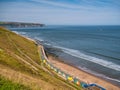 The coast north of Whitby, North Yorkshire, UK on a clear sunny day in summer Royalty Free Stock Photo