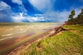 Coast of the Ob river. Novosibirsk region, Siberia, Russia