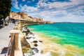 Coast of Ortigia island at city of Syracuse