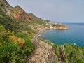 Coast of the Panarea island, Aeolian islands, Sicily, Italy Royalty Free Stock Photo