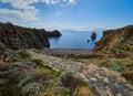 Coast of the Panarea island, Aeolian islands, Sicily, Italy Royalty Free Stock Photo