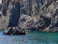 Coast of the Panarea island, Aeolian islands, Sicily, Italy Royalty Free Stock Photo