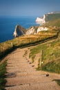 Coast path in Dorset, UK. Royalty Free Stock Photo