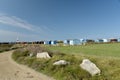 Coast path and lighthouse, Portland Bill Royalty Free Stock Photo