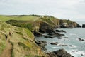 Coast Path near Polpeor Cove Lifeboat Station and Lizard Lighthouse, The Lizard, Cornwall, England, UK Royalty Free Stock Photo