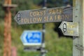 Coast path sign Royalty Free Stock Photo