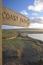 Coast path sign Royalty Free Stock Photo