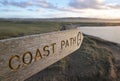 Coast path sign Royalty Free Stock Photo