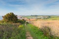 Coast path walk to Ladram Bay Devon England UK Jurassic Royalty Free Stock Photo