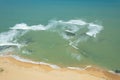 Coast of the peninsula of La Guajira in Colombia. Taroa dunes in the background