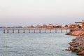 Coast of Pensacola Beach, Florida, at twilight Royalty Free Stock Photo