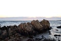 Coast of Portugal rocks on sunset