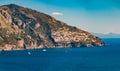 Coast of Positano, Beach town on Amalfi Coast, Italy Royalty Free Stock Photo