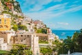 Coast of Positano, Beach town on Amalfi Coast, Italy Royalty Free Stock Photo