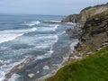 Coast with precipices on the Atlantic ocean to Saint Jean de Luz in France. Royalty Free Stock Photo